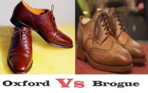 Difference between Oxfords and Brogues